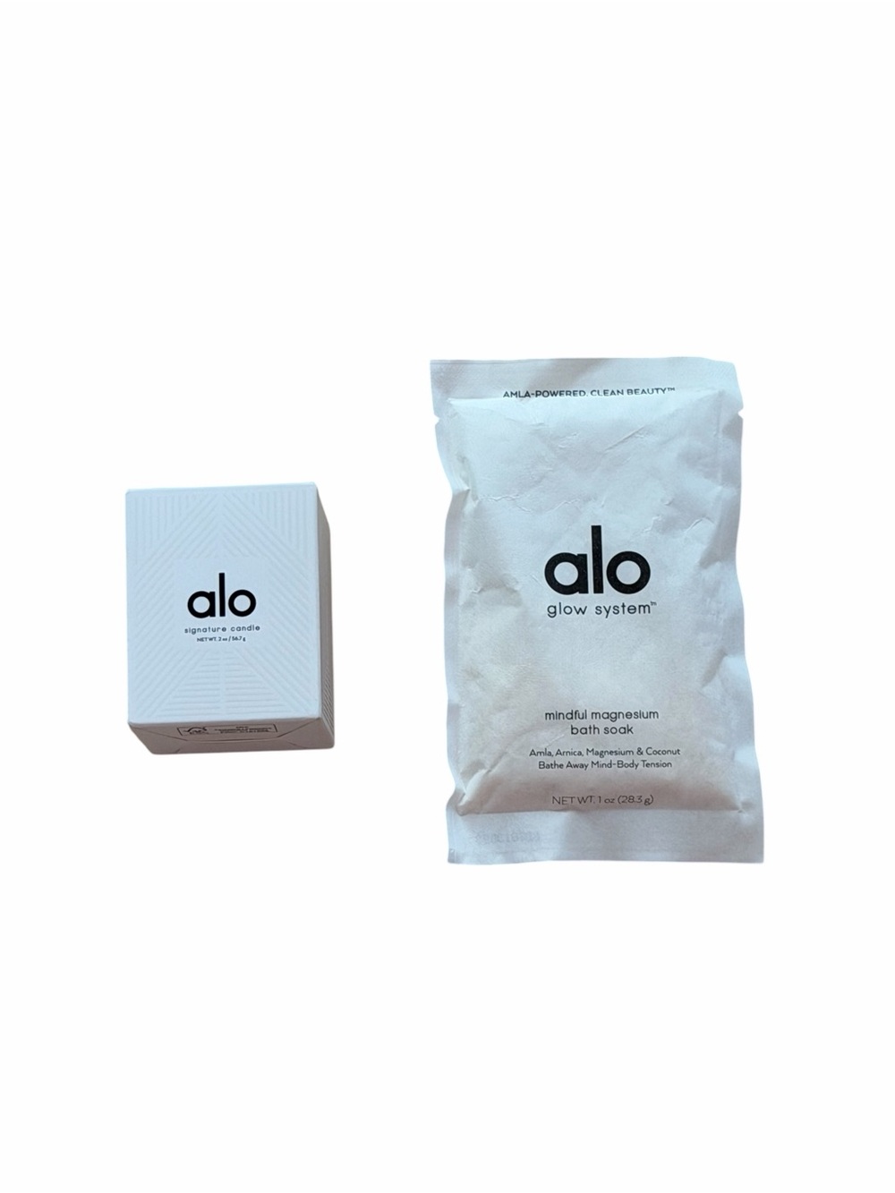 NWT ALO Yoga ALO Signature Candle — White and ALO bath soak